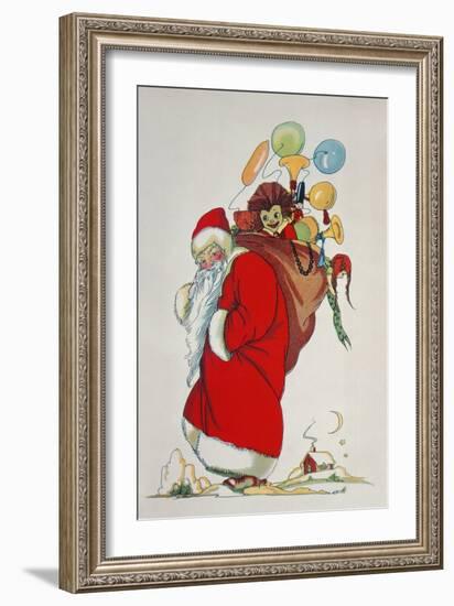 Here Comes Santa Claus (Book Illustration)-Anonymous Anonymous-Framed Giclee Print