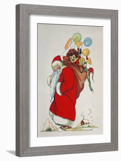 Here Comes Santa Claus (Book Illustration)-Anonymous Anonymous-Framed Giclee Print