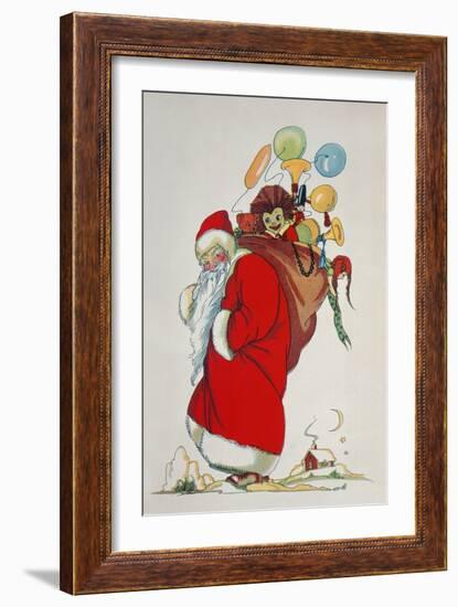 Here Comes Santa Claus (Book Illustration)-Anonymous Anonymous-Framed Giclee Print