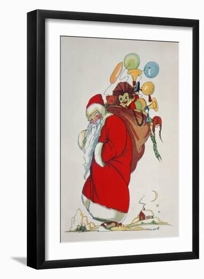 Here Comes Santa Claus (Book Illustration)-Anonymous Anonymous-Framed Giclee Print