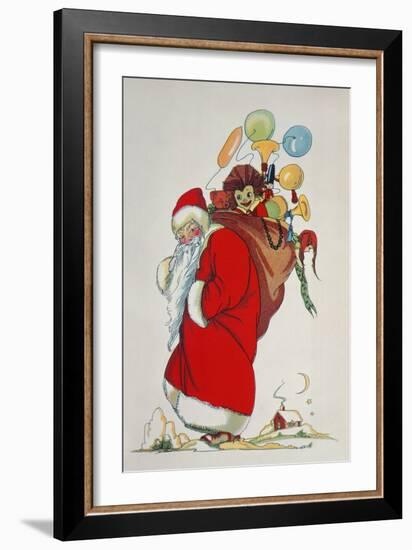 Here Comes Santa Claus (Book Illustration)-Anonymous Anonymous-Framed Giclee Print