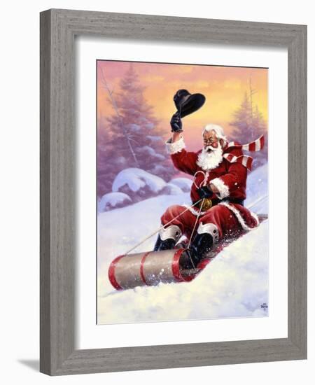 Here Comes Santa-Jack Sorenson-Framed Art Print