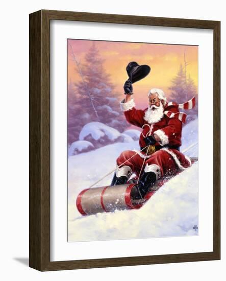 Here Comes Santa-Jack Sorenson-Framed Art Print