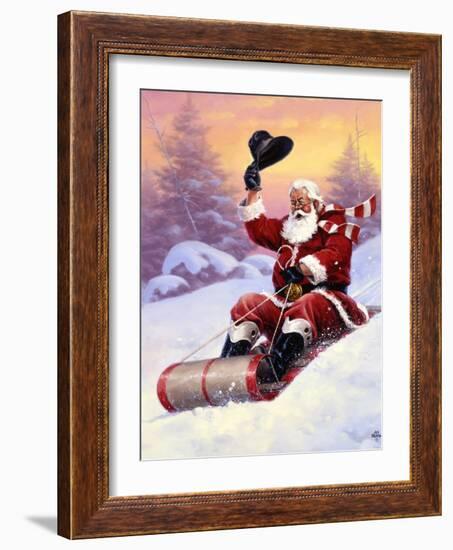 Here Comes Santa-Jack Sorenson-Framed Art Print