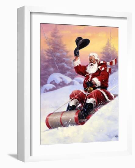 Here Comes Santa-Jack Sorenson-Framed Art Print