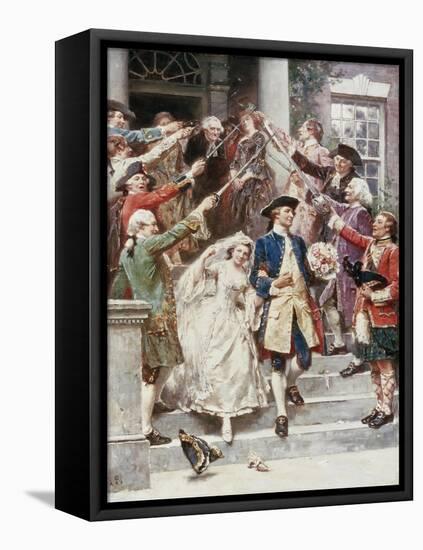 Here Comes the Bride, Wedding of Washington, c.1759-Jean Leon Gerome Ferris-Framed Premier Image Canvas