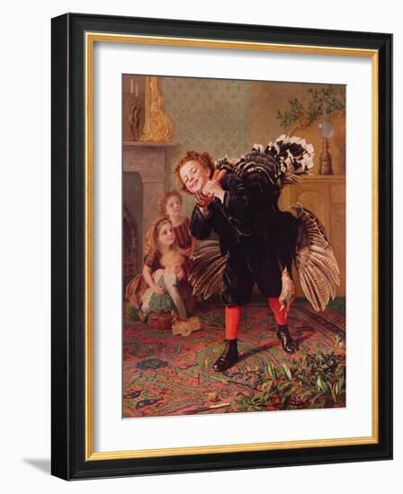 Here Comes the Gobbler..., C.1877-Sophie Anderson-Framed Giclee Print