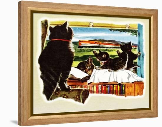 Here Comes Your Train, Chester-Charles Bracker-Framed Premier Image Canvas