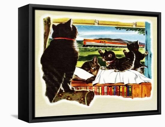 Here Comes Your Train, Chester-Charles Bracker-Framed Premier Image Canvas