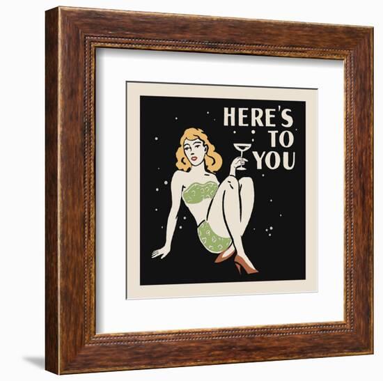 Here's to You-Retro Series-Framed Art Print