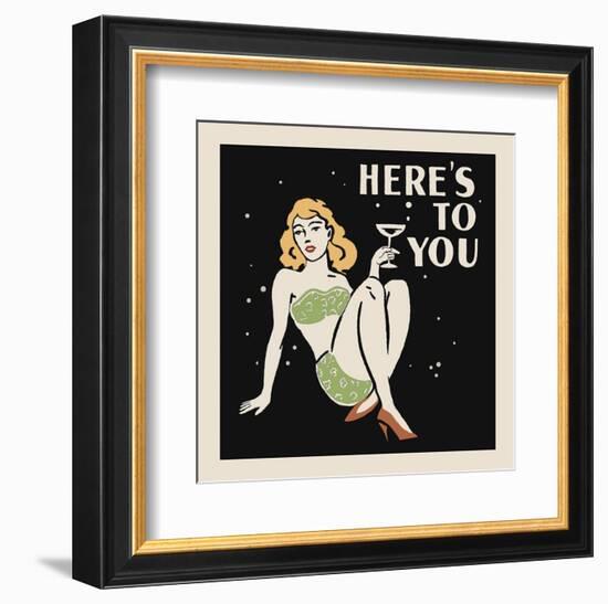 Here's to You-Retro Series-Framed Art Print