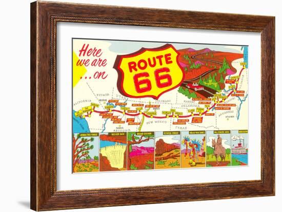 Here We are on Route 66-null-Framed Art Print