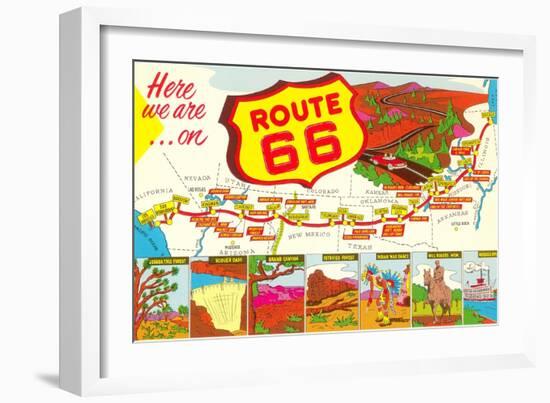 Here We are on Route 66-null-Framed Art Print