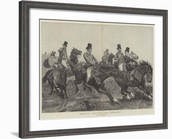 Hereditary Sportsmen, Three Generations-Richard Caton Woodville II-Framed Giclee Print