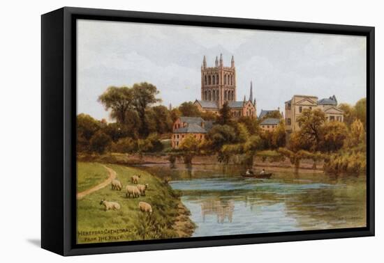 Hereford Cathedral, from the River-Alfred Robert Quinton-Framed Premier Image Canvas