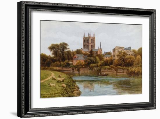 Hereford Cathedral, from the River-Alfred Robert Quinton-Framed Giclee Print