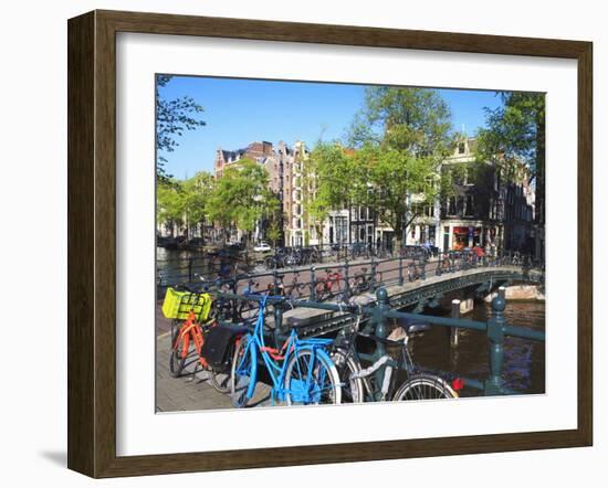 Herengracht, Amsterdam, Netherlands, Europe-Amanda Hall-Framed Photographic Print