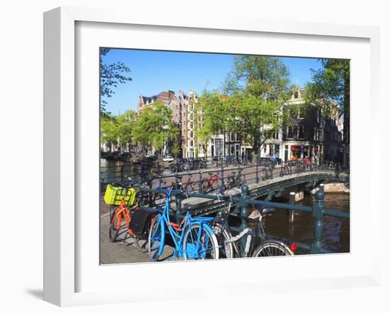 Herengracht, Amsterdam, Netherlands, Europe-Amanda Hall-Framed Photographic Print