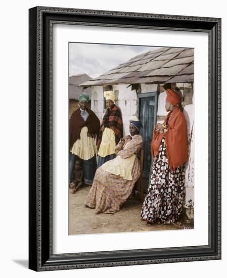 Herero Tribeswomen Wearing Turban and Dangling Earrings, Windhoek, Namibia 1951-Margaret Bourke-White-Framed Photographic Print