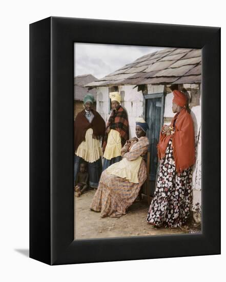 Herero Tribeswomen Wearing Turban and Dangling Earrings, Windhoek, Namibia 1951-Margaret Bourke-White-Framed Premier Image Canvas