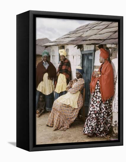 Herero Tribeswomen Wearing Turban and Dangling Earrings, Windhoek, Namibia 1951-Margaret Bourke-White-Framed Premier Image Canvas