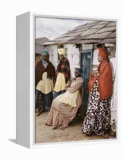 Herero Tribeswomen Wearing Turban and Dangling Earrings, Windhoek, Namibia 1951-Margaret Bourke-White-Framed Premier Image Canvas