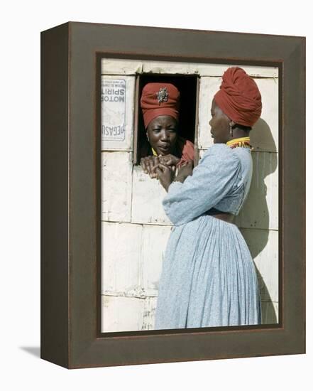 Herero Tribeswomen Wearing Turban and Dangling Earrings, Windhoek, Namibia 1953-Margaret Bourke-White-Framed Premier Image Canvas
