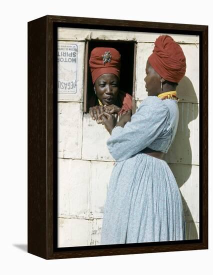 Herero Tribeswomen Wearing Turban and Dangling Earrings, Windhoek, Namibia 1953-Margaret Bourke-White-Framed Premier Image Canvas