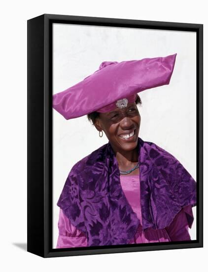 Herero Woman in Traditional Attire, Namibia-Nigel Pavitt-Framed Premier Image Canvas