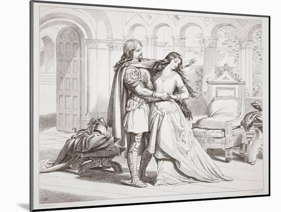 Hereward's First Interview with Torfrida-Henry Courtney Selous-Mounted Giclee Print