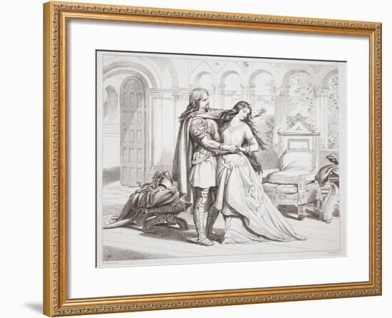 Hereward's First Interview with Torfrida-Henry Courtney Selous-Framed Giclee Print