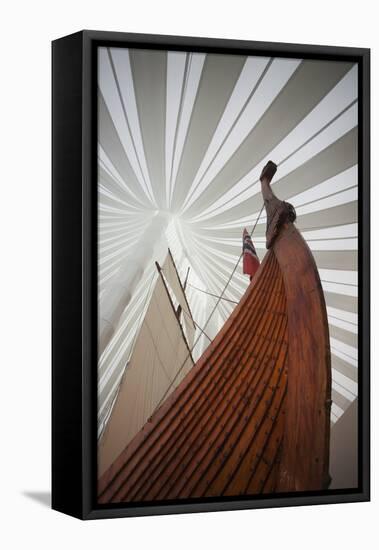 Heritage Hejmkomstviking Ship Replica, Moorhead, Minnesota, USA-Walter Bibikow-Framed Premier Image Canvas