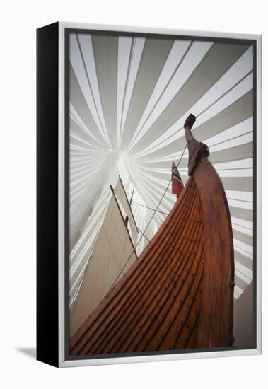 Heritage Hejmkomstviking Ship Replica, Moorhead, Minnesota, USA-Walter Bibikow-Framed Premier Image Canvas