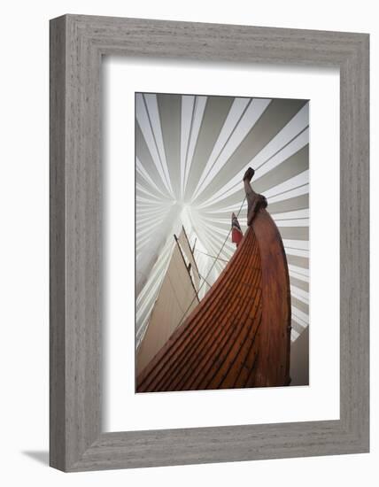 Heritage Hejmkomstviking Ship Replica, Moorhead, Minnesota, USA-Walter Bibikow-Framed Photographic Print