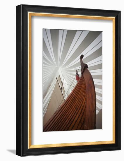 Heritage Hejmkomstviking Ship Replica, Moorhead, Minnesota, USA-Walter Bibikow-Framed Photographic Print