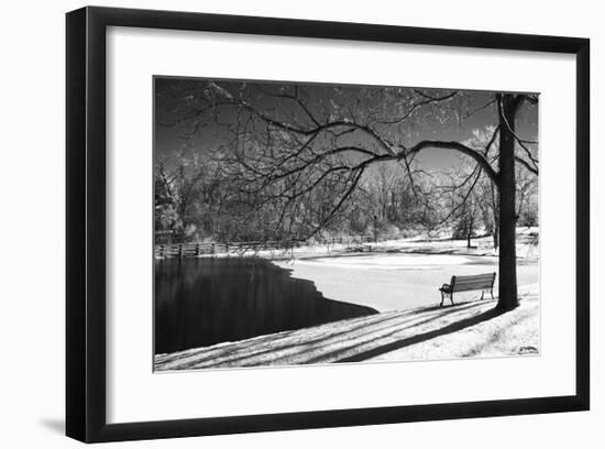 Heritage Pond in Winter-Monte Nagler-Framed Giclee Print