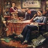 "Around the Table after Dinner," Country Gentleman Cover, March 1, 1947-Herman Geisen-Giclee Print