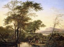 A Rhenish Riverlandscape, 17Th Century (Oil on Panel)-Herman the Younger Saftleven-Giclee Print