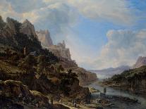 The Castle Katzenellenbogen on the Rhine, 17Th Century (Oil on Copper)-Herman the Younger Saftleven-Giclee Print