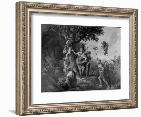 Hermann Celebrating Victory after the Battle in the Teutoburg Forest-Johann Heinrich Wilhelm Tischbein-Framed Giclee Print