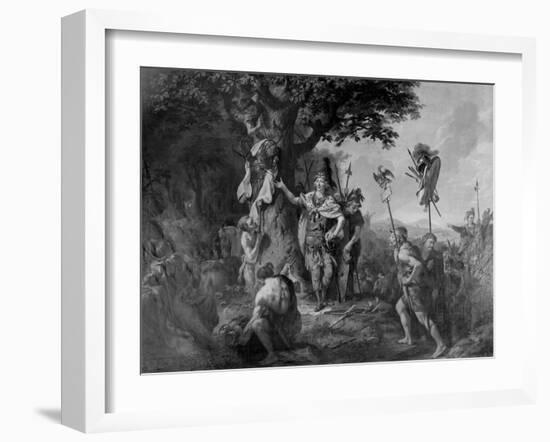 Hermann Celebrating Victory after the Battle in the Teutoburg Forest-Johann Heinrich Wilhelm Tischbein-Framed Giclee Print