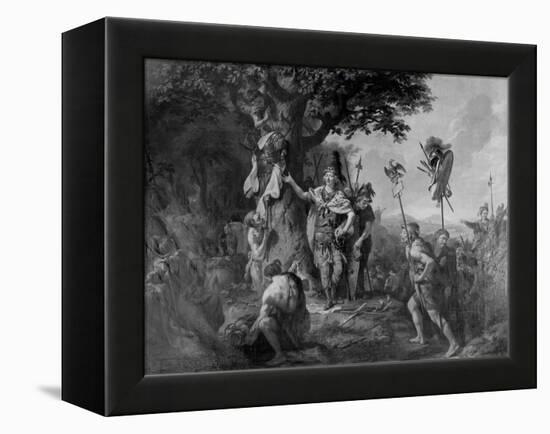 Hermann Celebrating Victory after the Battle in the Teutoburg Forest-Johann Heinrich Wilhelm Tischbein-Framed Premier Image Canvas