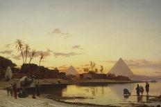 Sunset on the Nile, Cairo-Hermann Corrodi-Giclee Print