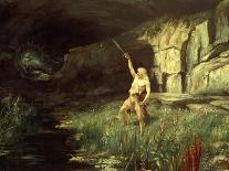 Wotan waits in Valhalla for the end with his broken spear, 1906-Hermann Hendrich-Giclee Print
