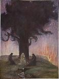 Wotan's Farewell and Magic Fire-Hermann Hendrich-Framed Giclee Print