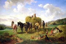 The Hay Harvest, 1869-Hermann Kauffmann-Giclee Print