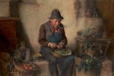 Old Man Shelling Peas, C.1880-Hermann Kern-Premier Image Canvas