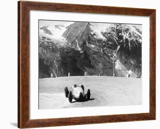 Hermann Muller in an Auto Union, German Mountain Grand Prix, Grossglockner, Austria, 1939-null-Framed Photographic Print