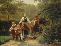 Returning from the Backery, 1860-Hermann Sondermann-Premier Image Canvas