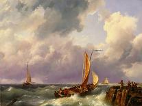 Fishermen near Rotterdam, Holland-Hermanus Koekkoek-Framed Giclee Print